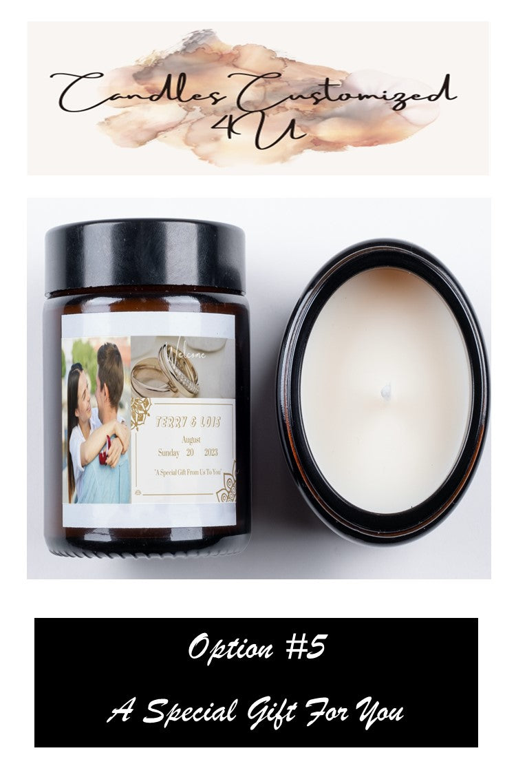 Custom Wedding Keepsake Candles